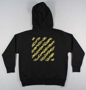 Off-White Hoodie Kids 6 Black Full Zip Graphic Logo Streetwear Sweatshirt